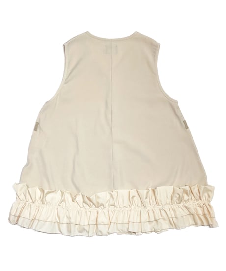 Gathered Hem Sleeveless Tops