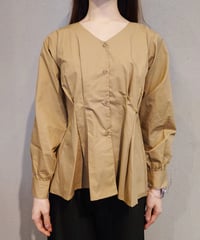 【限定再入荷】ウエストタックブラウス/ベージュ