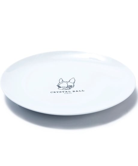 CRYSTAL BALL CAFE PLATE/WHT