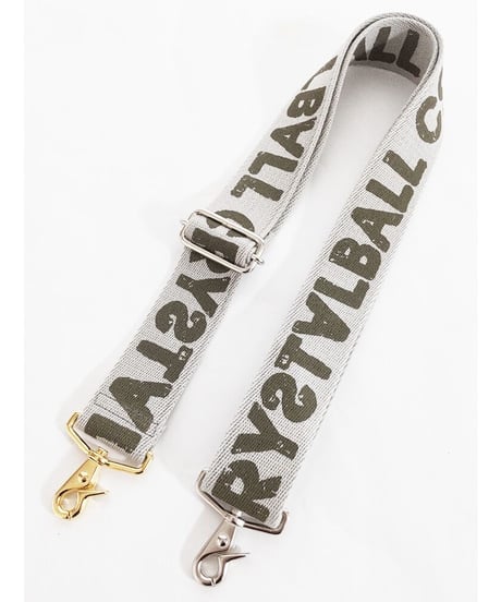 CRYSTAL BALL LOGO shoulder belt/グレー