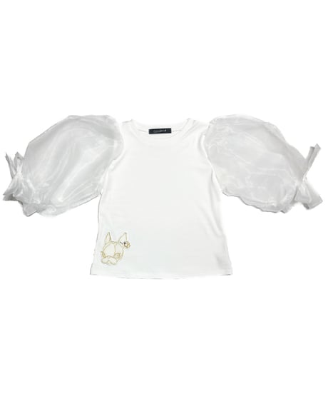Ribbon Puff Sleeve Tops