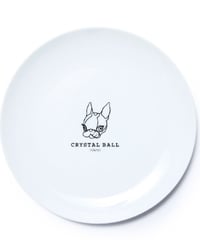 CRYSTAL BALL CAFE PLATE/WHT