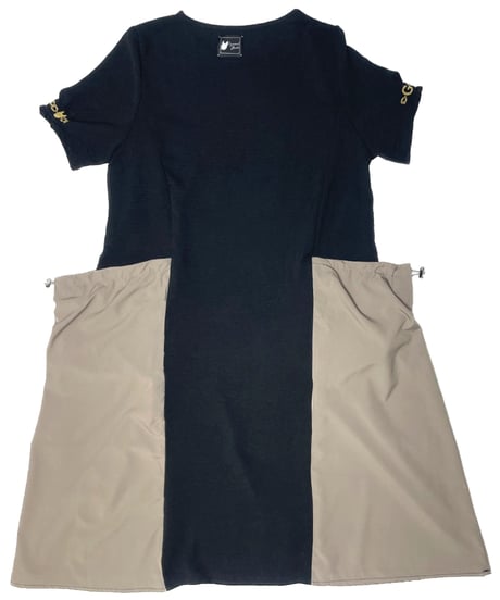 Two-tone Drawstring Pocket One-piece