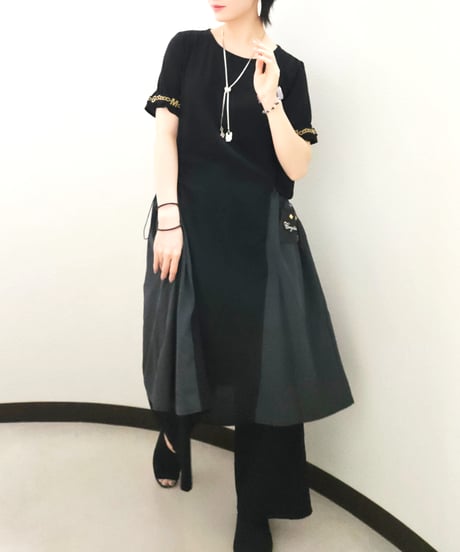 Two-tone Drawstring Pocket One-piece