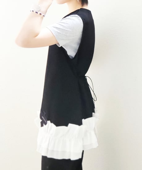 Gathered Hem Sleeveless Tops