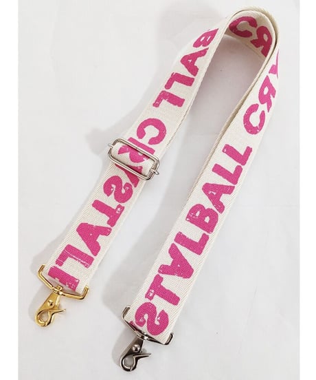 CRYSTAL BALL LOGO shoulder belt/キナリ