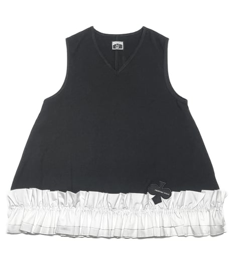 Gathered Hem Sleeveless Tops