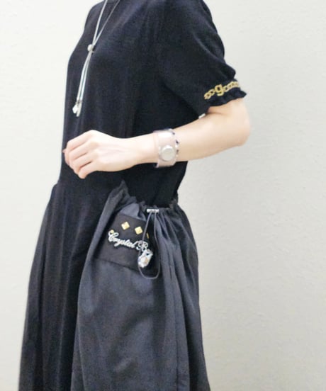 Two-tone Drawstring Pocket One-piece