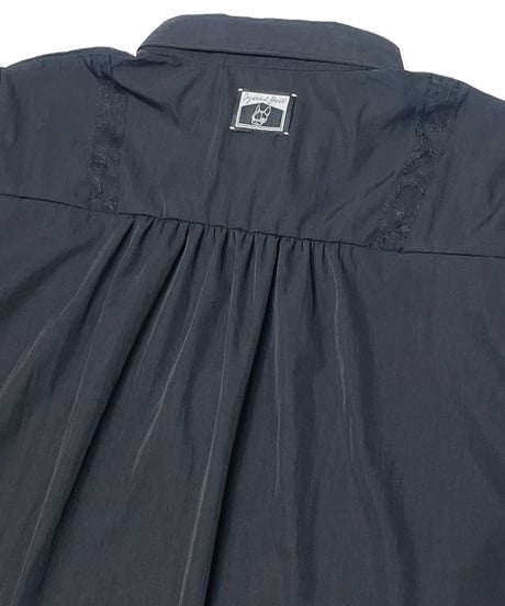 Puff-sleeve long Shirt One-piece