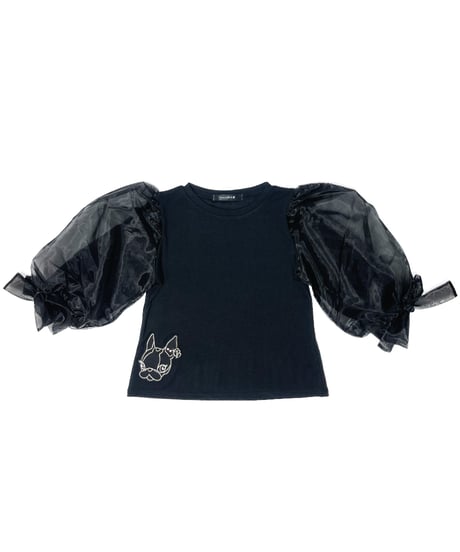Ribbon Puff Sleeve Tops