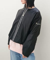 ノーカラーレザージャケット