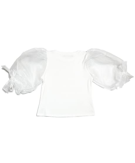 Ribbon Puff Sleeve Tops