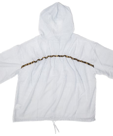 【限定再入荷】シアーストライプフーディーブラウス