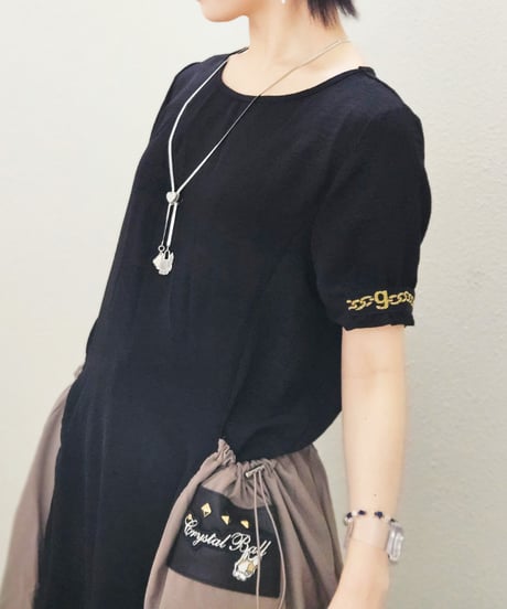 Two-tone Drawstring Pocket One-piece