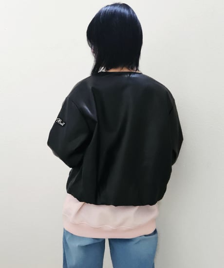ノーカラーレザージャケット