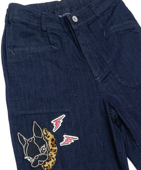 High-waisted Wide Denim Pants