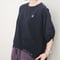 Gathered-sleeve Curved-hem Tops