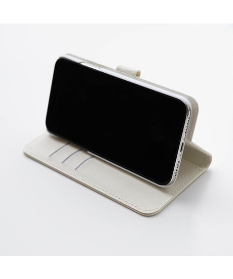手帳型iPhoneケース/LOGOxBLACK
