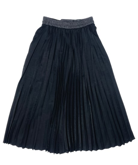 Pleats & Denim Skirt