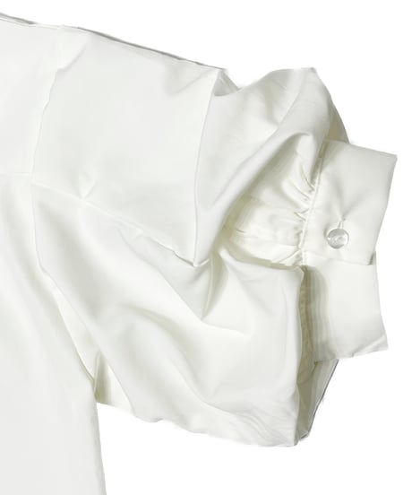 Puff-sleeve long Shirt One-piece