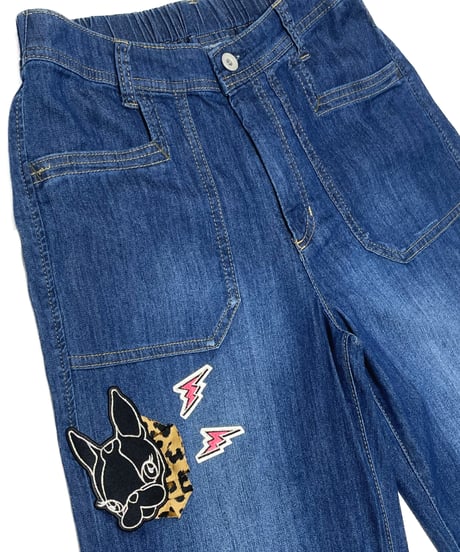 High-waisted Wide Denim Pants