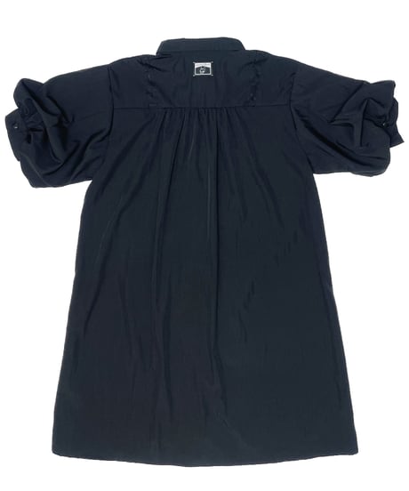 Puff-sleeve long Shirt One-piece