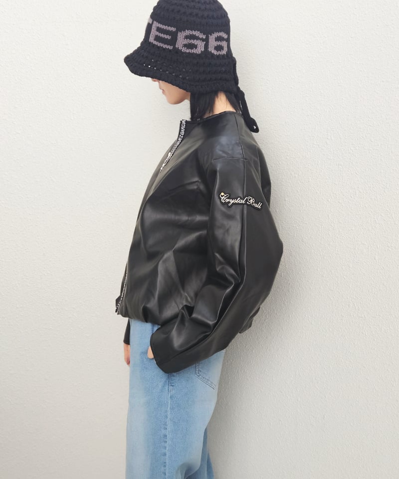ノーカラーレザージャケット | CRYSTAL BALL(クリスタルボール)公式サイト