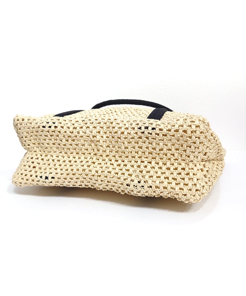 Raffia Effect Crystal Vanity Bag カゴバッグ Raffia Effect Crystal Vanity Bag カゴバッグ