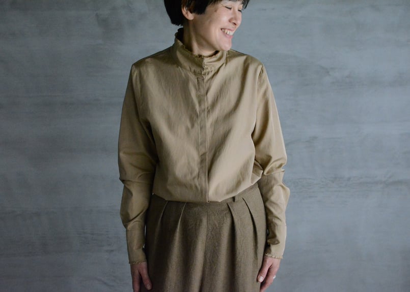 highneck frill shirt _ humoresque 2022 A/W | 