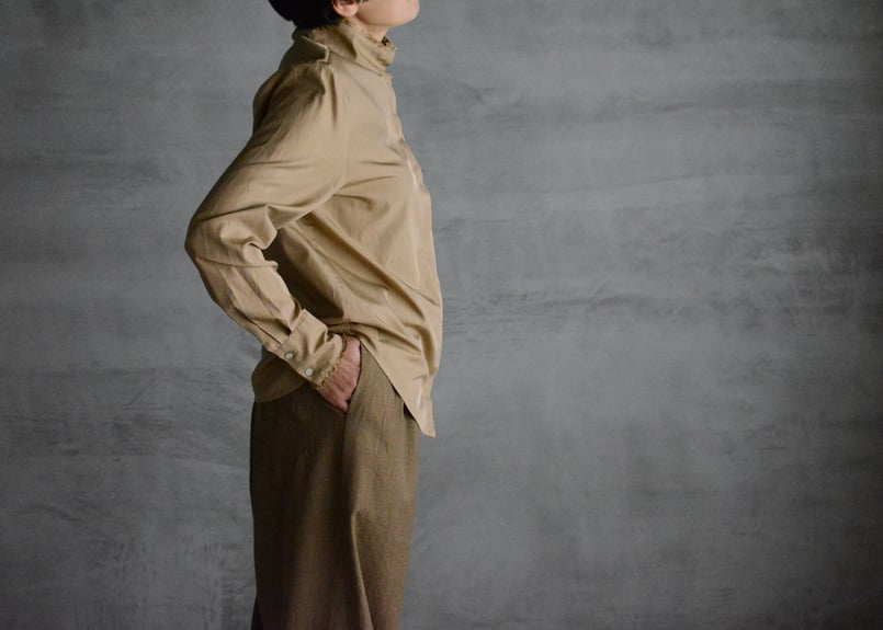 highneck frill shirt _ humoresque 2022 A/W |  