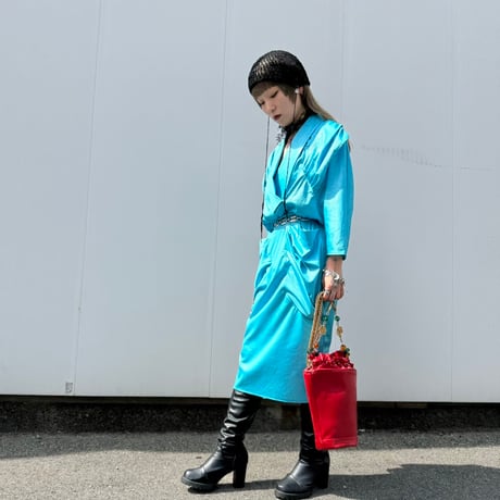 red bucket shoulder bag