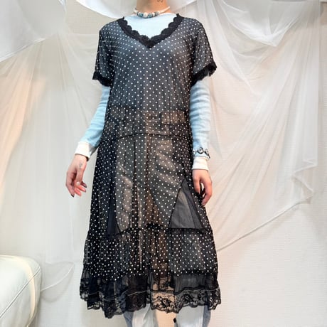 sheer polka dot dress
