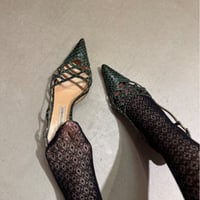 made in Italy python pointed-toe mules
