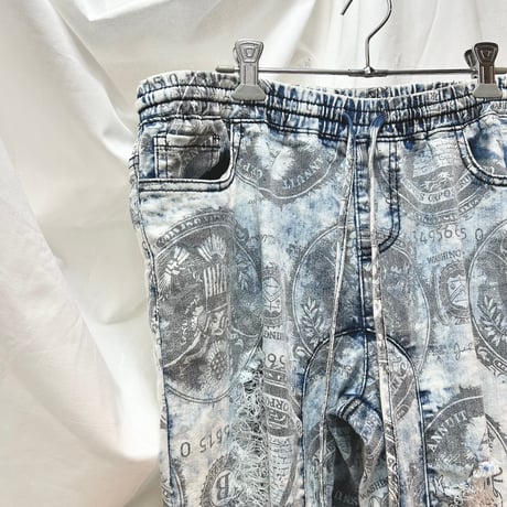 money print jogger pants