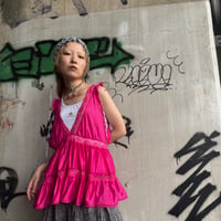 vivid pink frill tops