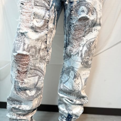 money print jogger pants
