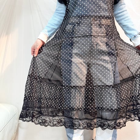 sheer polka dot dress