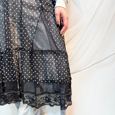 sheer polka dot dress
