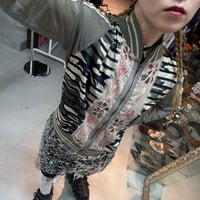 sheer full zip tops