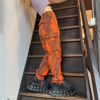 orange camouflage pants