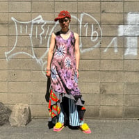purple tie-dye dress