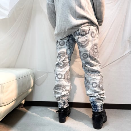 money print jogger pants