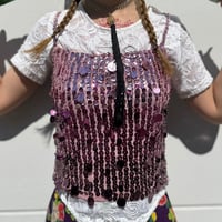pink sequins camisole