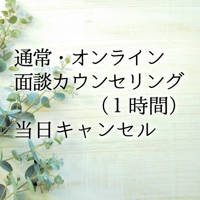 通常・【オンライン】面談カウンセリング（1時間）当日キャンセル料金