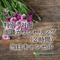 特別・【対面】面談カウンセリング（2時間）当日キャンセル料金