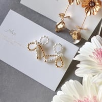 ball ribbon pierce earring