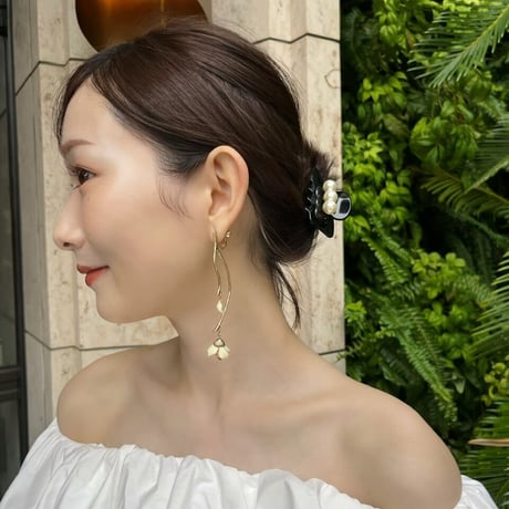 スノーフレークピアス、イヤリング