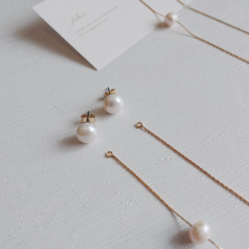 renewal】淡水パールピアス、イヤリング | felice