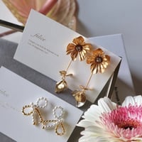 ひまわりピアス、イヤリング