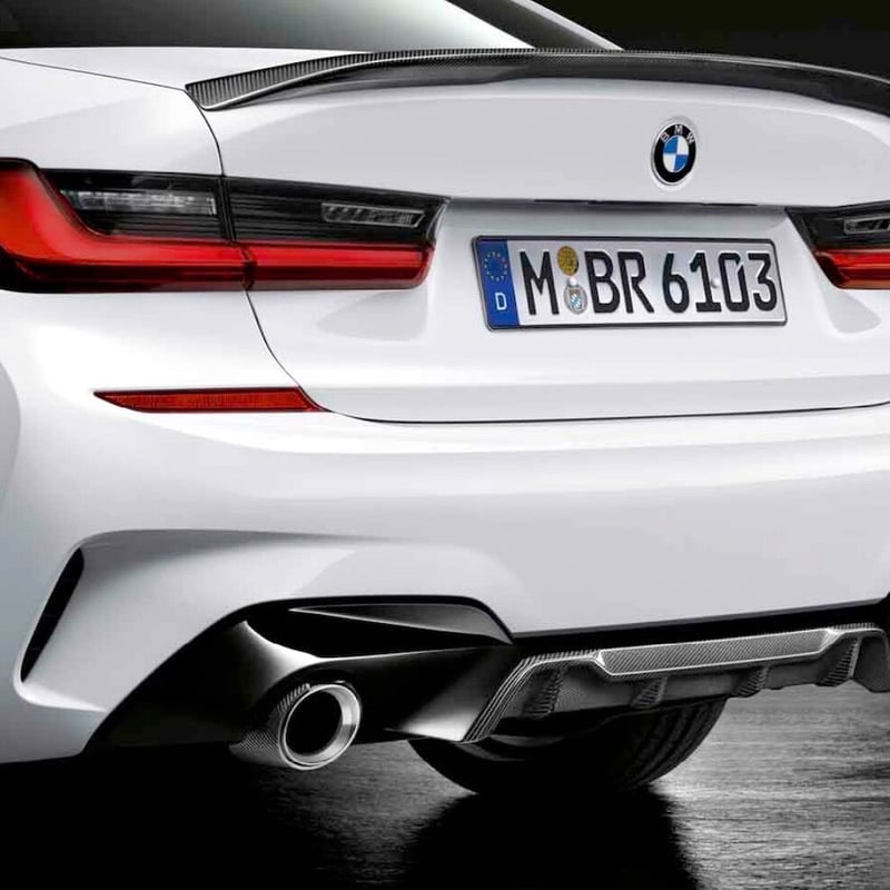 純正 Mパフォーマンステールセット　美品 BMW純正部品 ///M PERFORMANCE カーボンテールパイプトリムセット | Wri